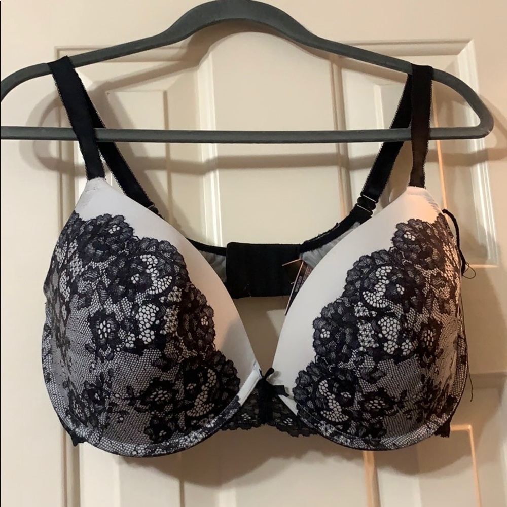 Victoria’s Secret White with Black Lace Bra